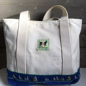 The Belted Cow Sailboat Canvas Tote